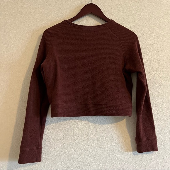 Paragon Women's Lounge Crew Neck Raglan Cropped Sweatshirt Size Small - Picture 6 of 10